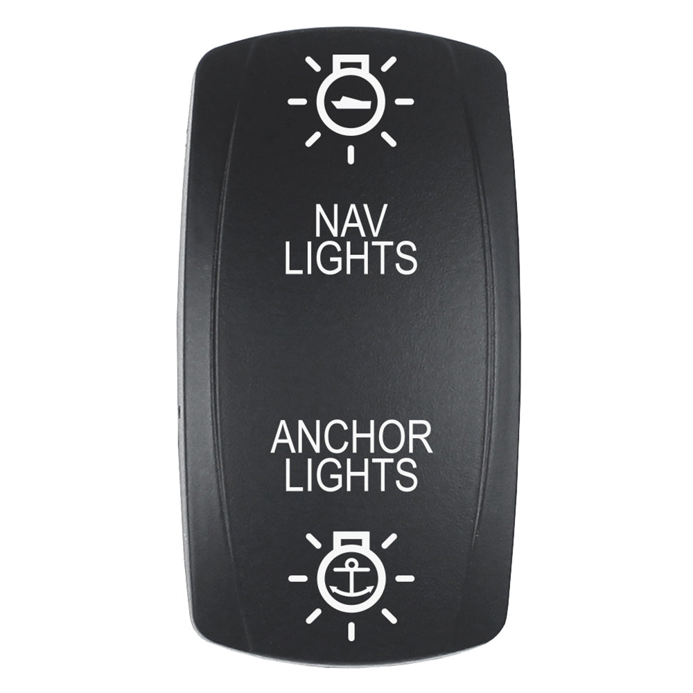 Pacer Actuator NAVANC fV Series Contura Switches Black Laser Etched TopBottom Light EV2LENAVANC