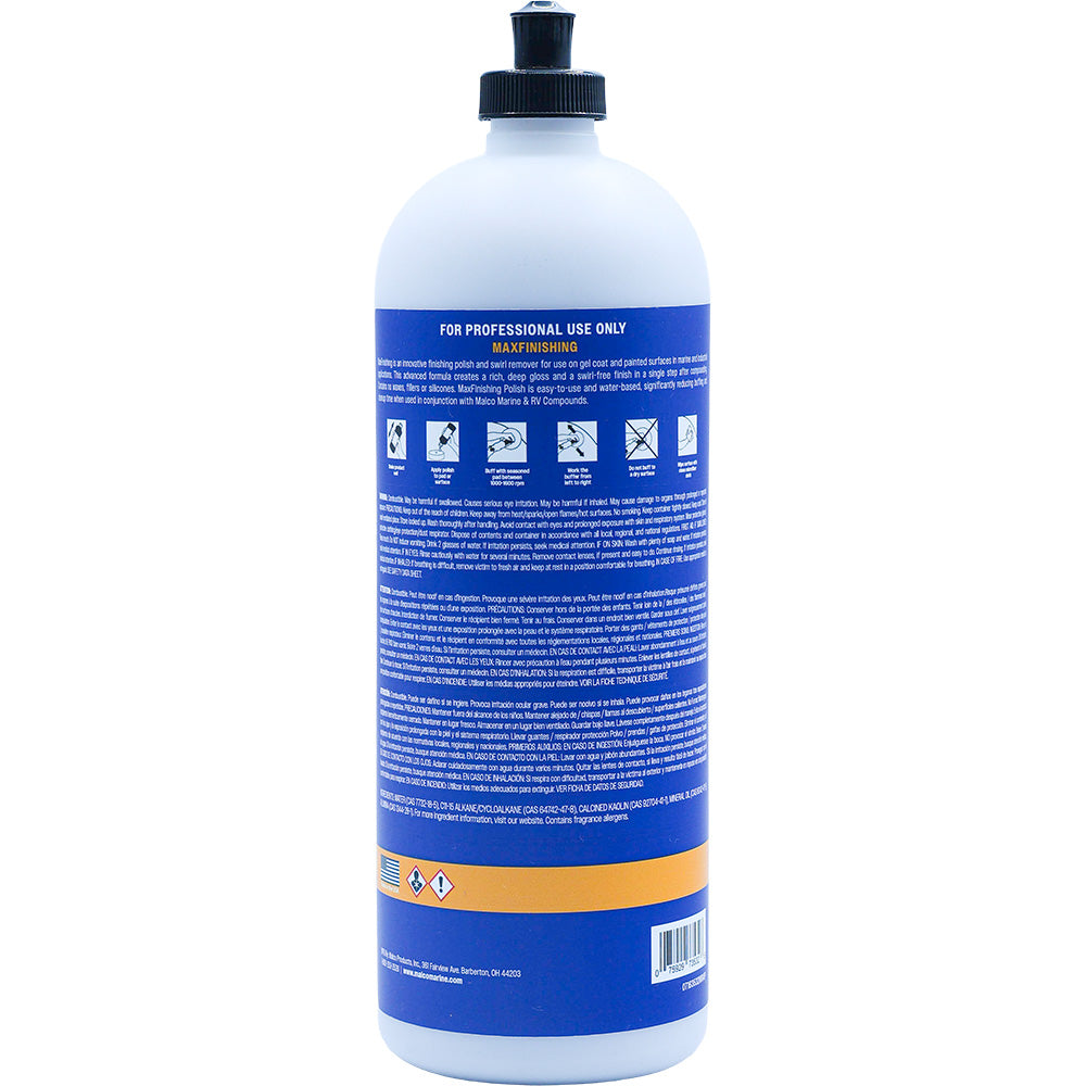 Malco MaxFinishing Polish 32oz 163532