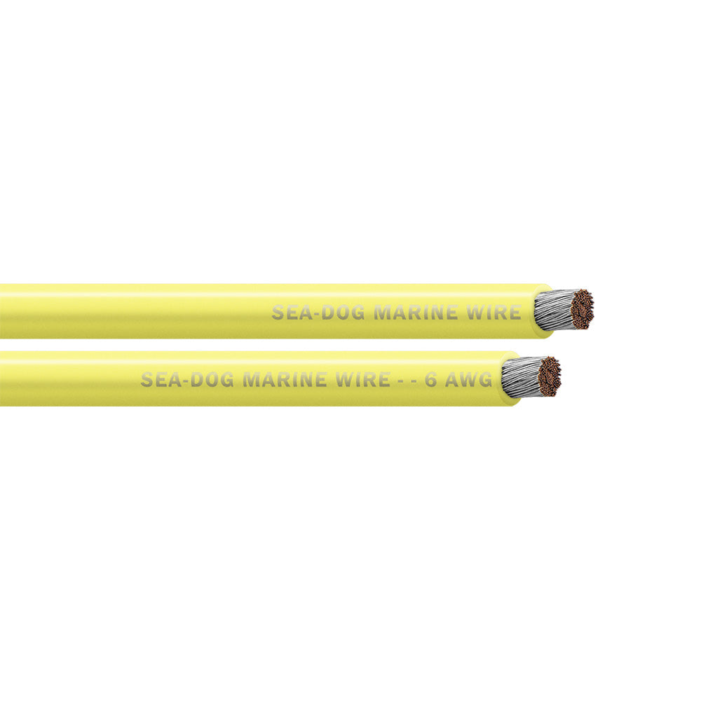 SeaDog 6 AWG Yellow Battery Cable 25 8006030