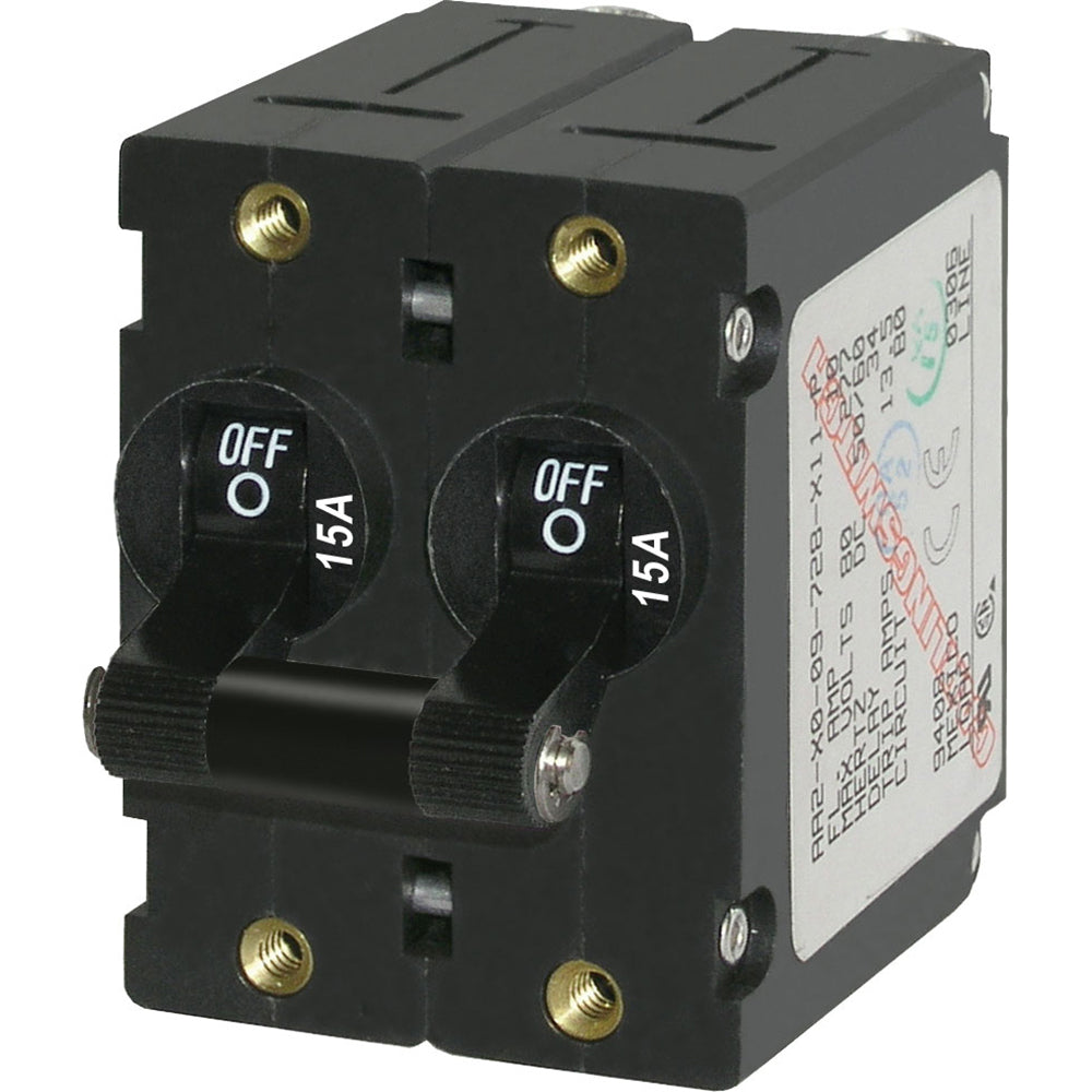 Blue Sea 7234 ASeries Double Pole Toggle 15A Black 7234
