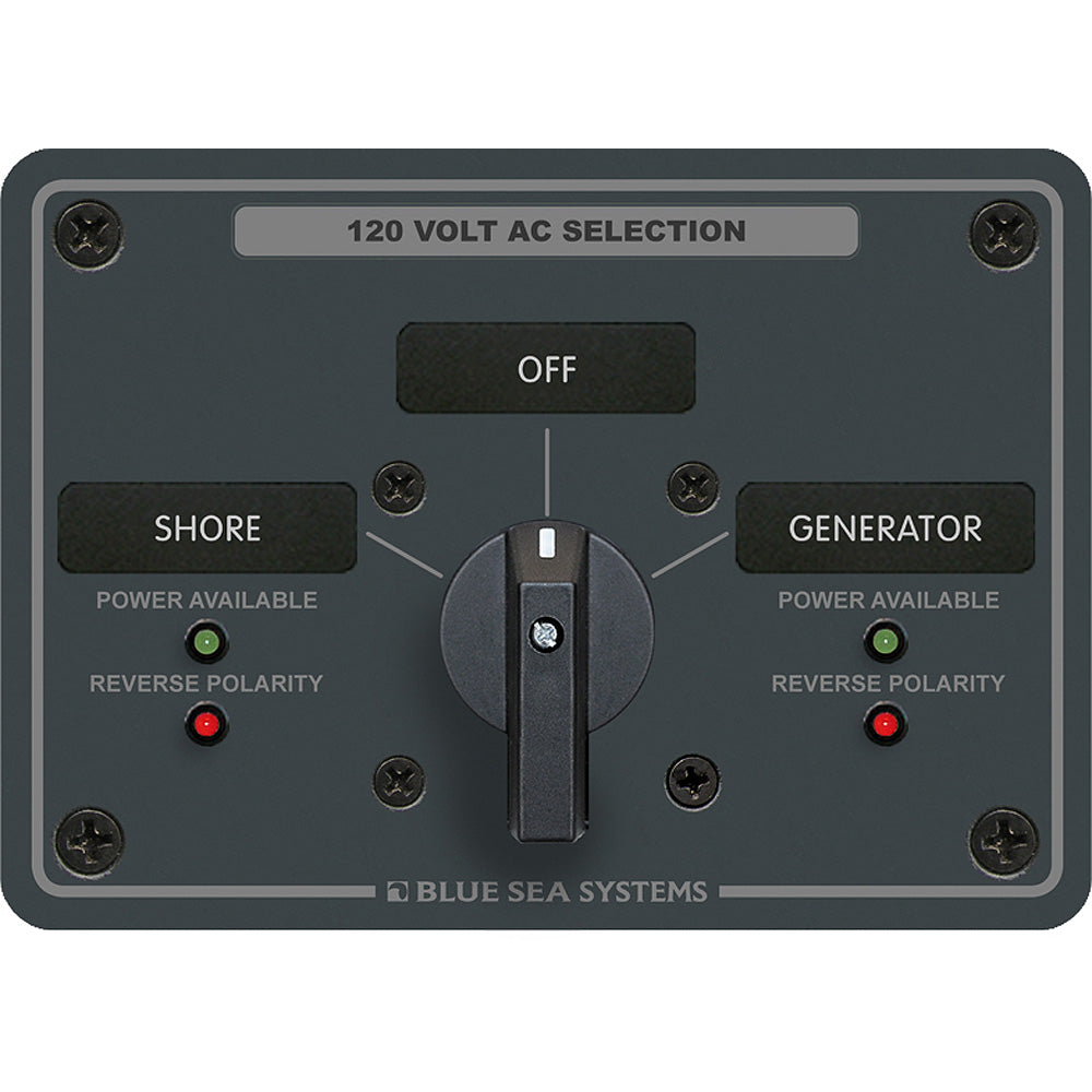 Blue Sea 8367 AC Rotary Switch Panel 30 Ampere 2 Positions OFF 2 Pole 8367