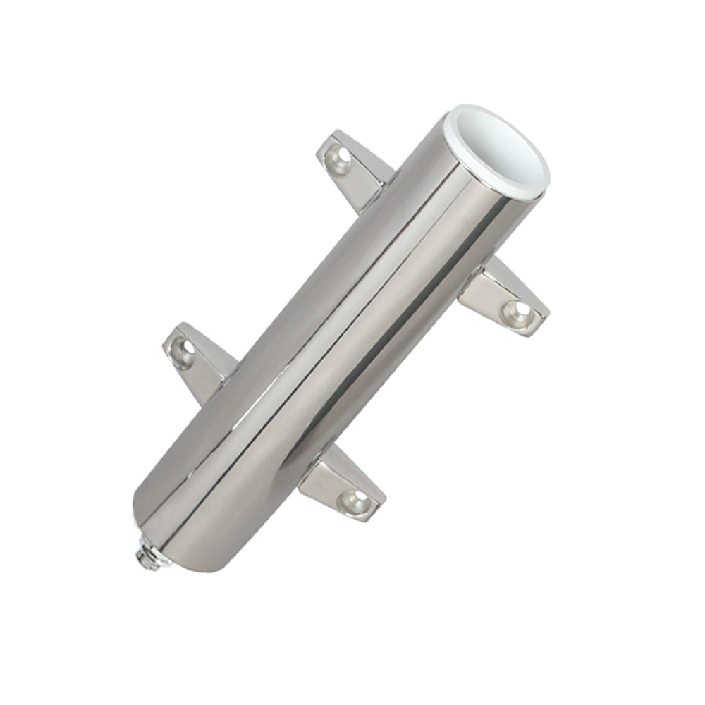 Lees Stainless Steel Heavy Duty Bulkhead Mount wSwivel Base 225 OD X 105 Tube RH570