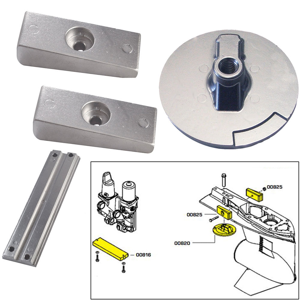 Tecnoseal Anode Kit wHardware Mercury Verado 4 Magnesium 20814MG