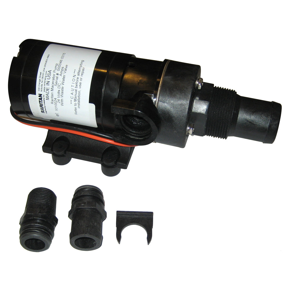 Raritan Macerator Pump 24v wBarb Adapter 5310024