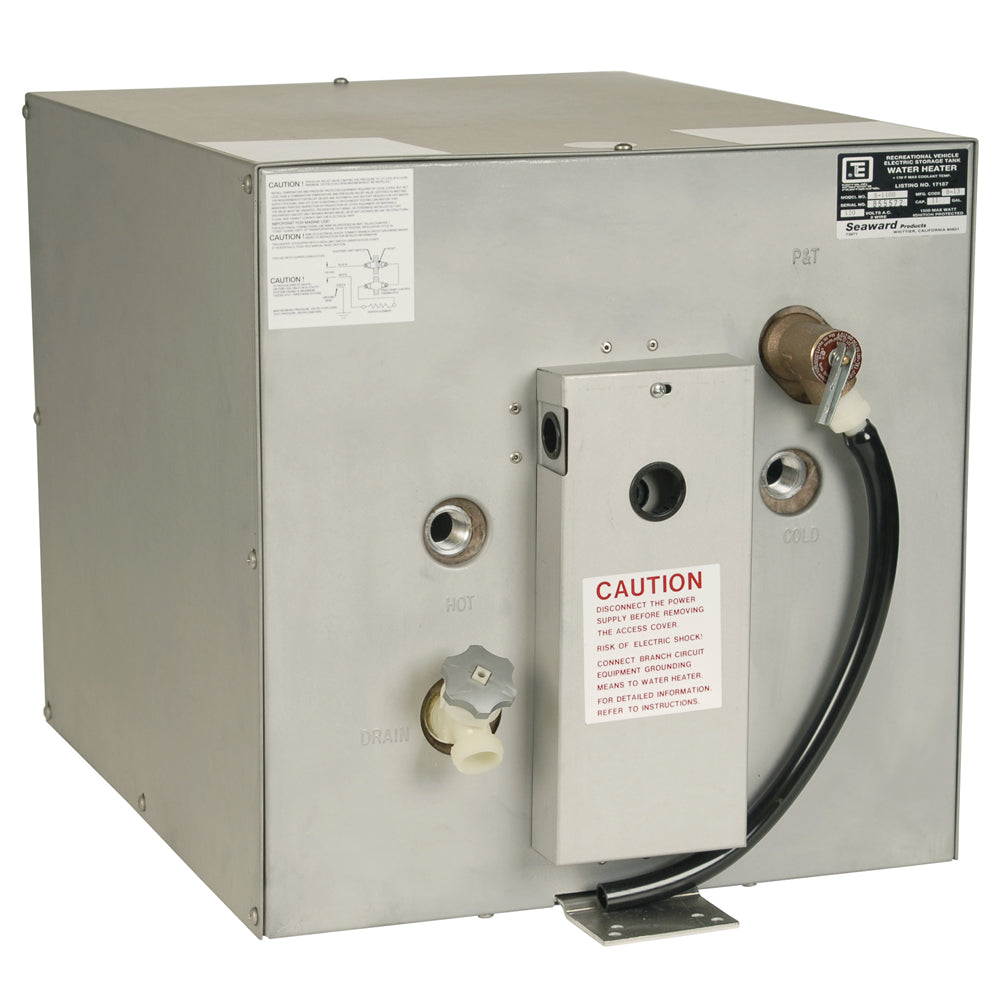 Whale Seaward 11 Gallon Hot Water Heater wRear Heat Exchanger Galvanized Steel 120V 1500W S1100