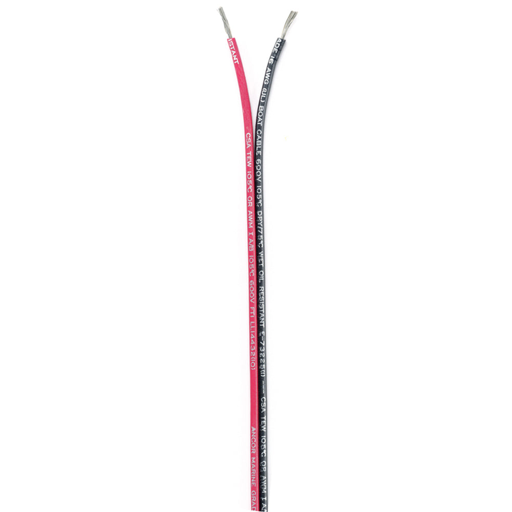 Ancor Ribbon Bonded Cable 162 AWG RedBlack Flat 100 153110