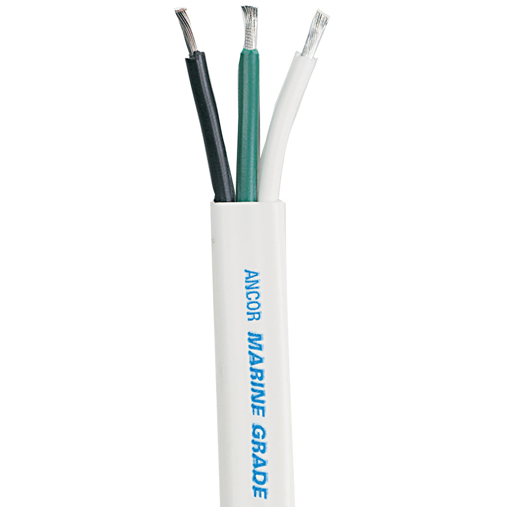 Ancor White Triplex Cable 63 AWG Flat 100 130710