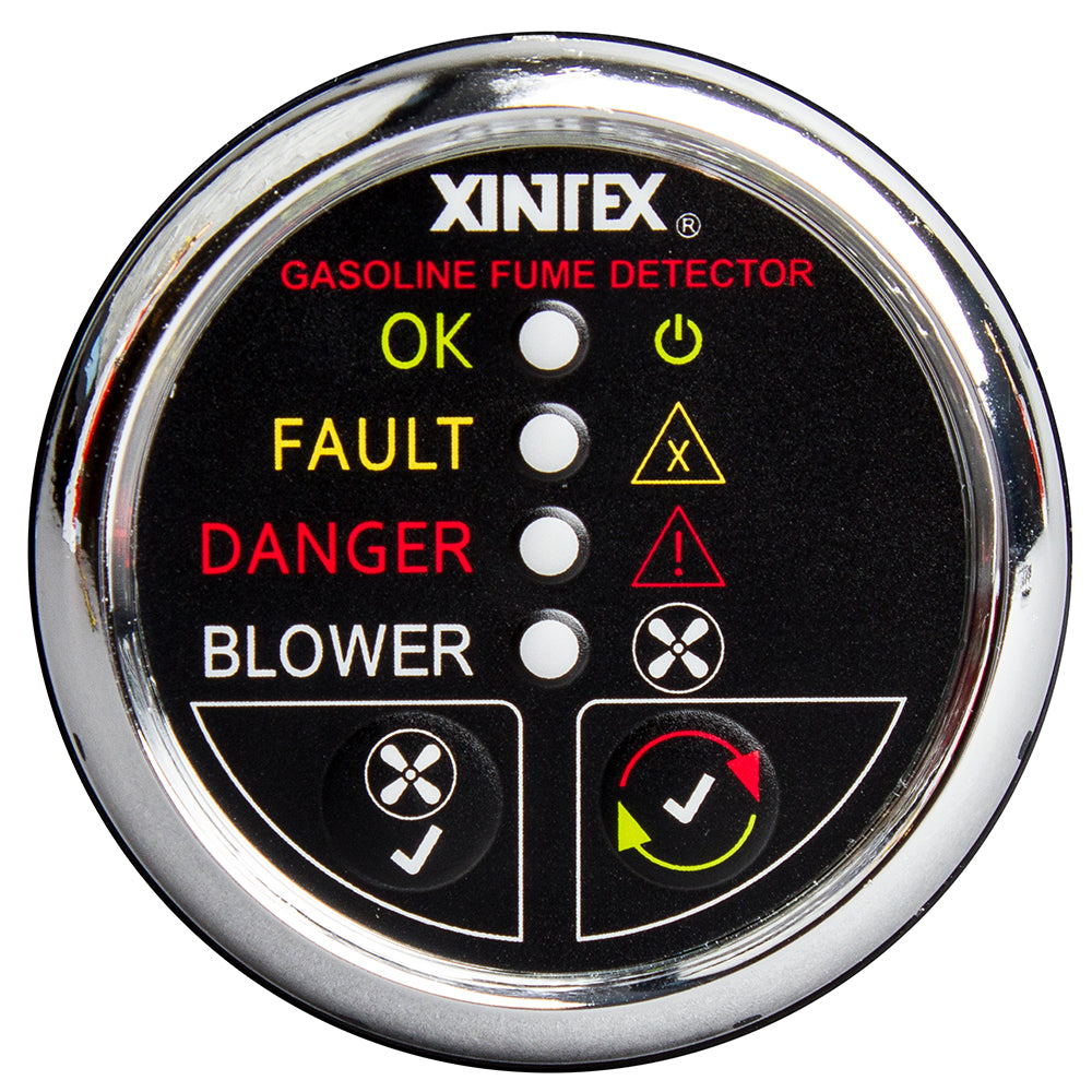 FireboyXintex Gasoline Fume Detector wBlower Control Chrome Bezel 12V G1CBR