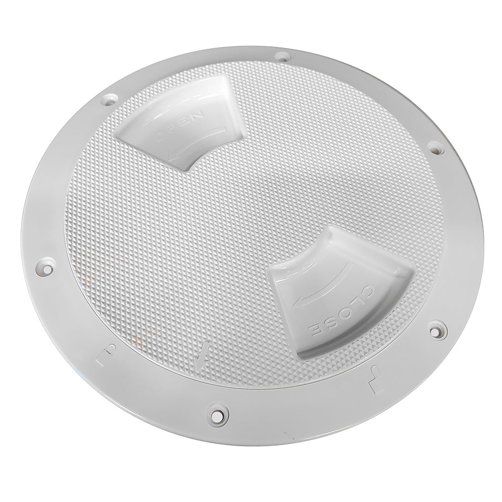 SeaDog Textured Quarter Turn Deck Plate White 8 3361821