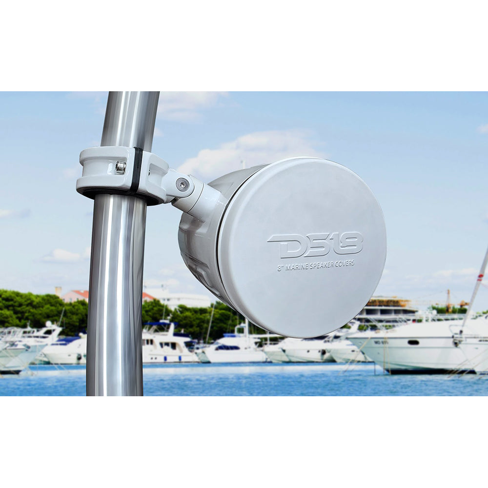 DS18 Silicone Marine Speaker Cover f8 Speakers White CS8W