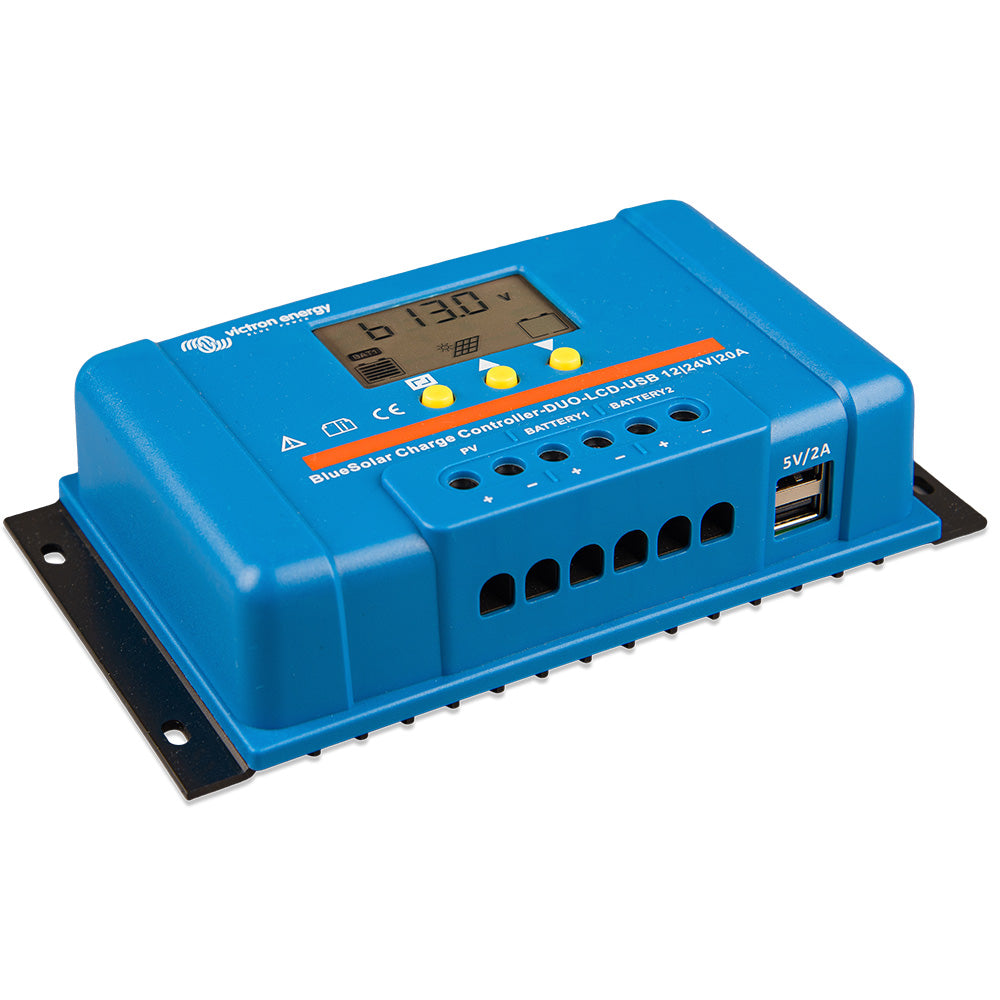 Victron BlueSolar PWM Charge Controller DUO LCD USB Charge Control 1224VDC 20A SCC010020060