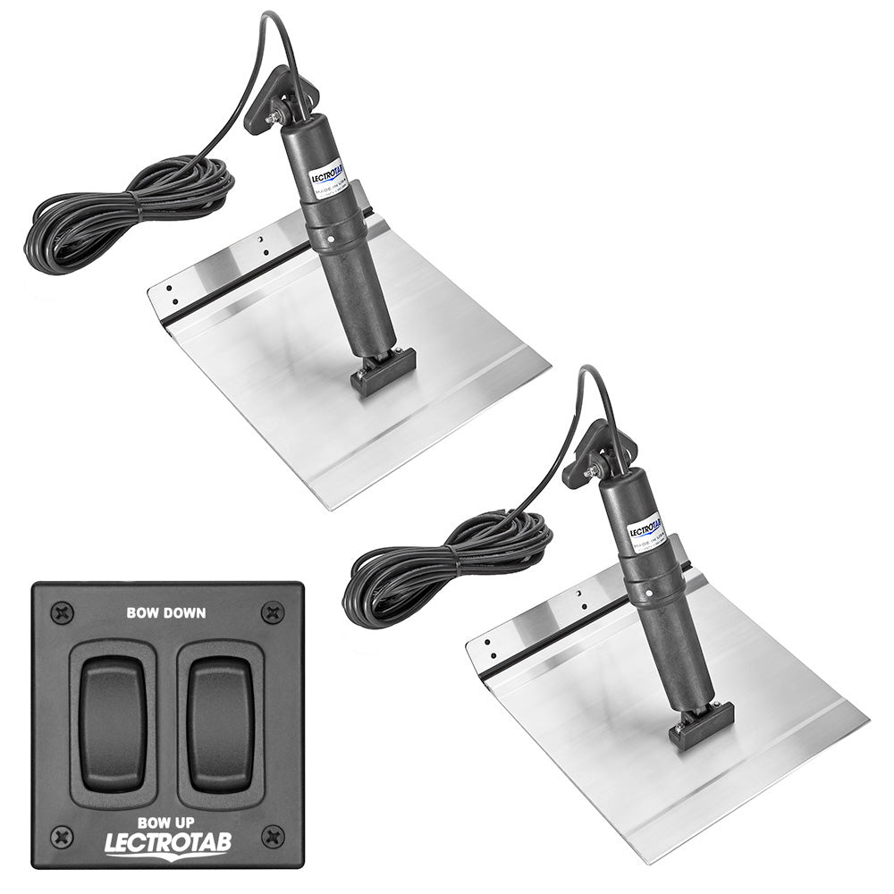 Lectrotab XKA Aluminum Alloy Trim Tab Kit wRocker Switch 12 x 24 XKAF12X24A
