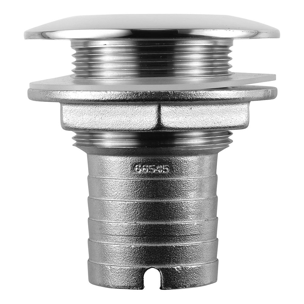 Attwood Stainless Steel ThruHull Short Straight Barbed 112 Inner Diameter 665453