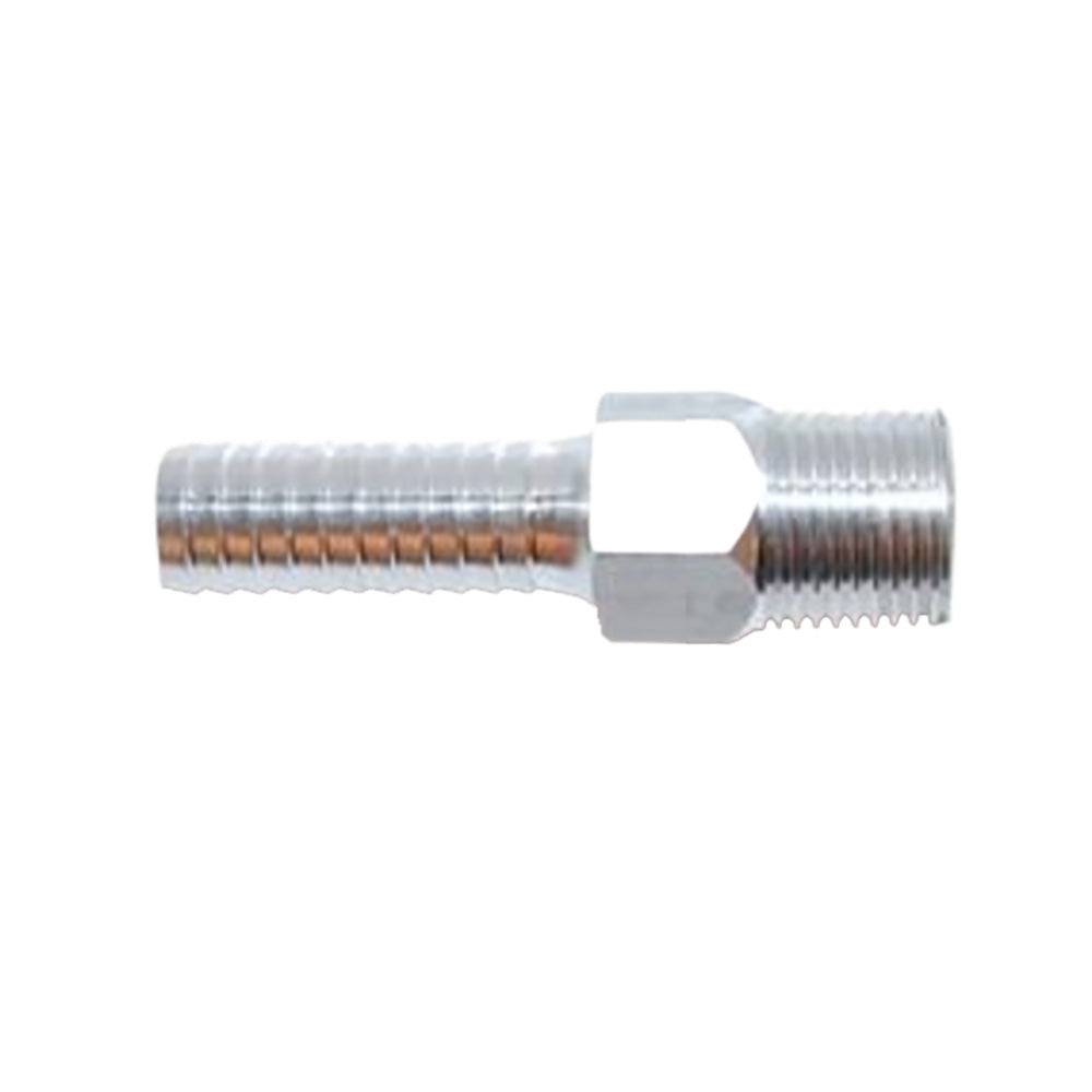 Attwood Universal Aluminum Fuel Hose Fitting 38 NPT x 38 Barb 88FBMA1026
