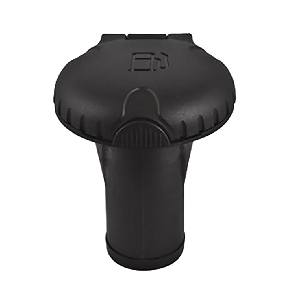 Attwood Deck Fills fPressure Relief Systems Straight Body Scalloped Black Plastic Cap 99DFPVSB1S