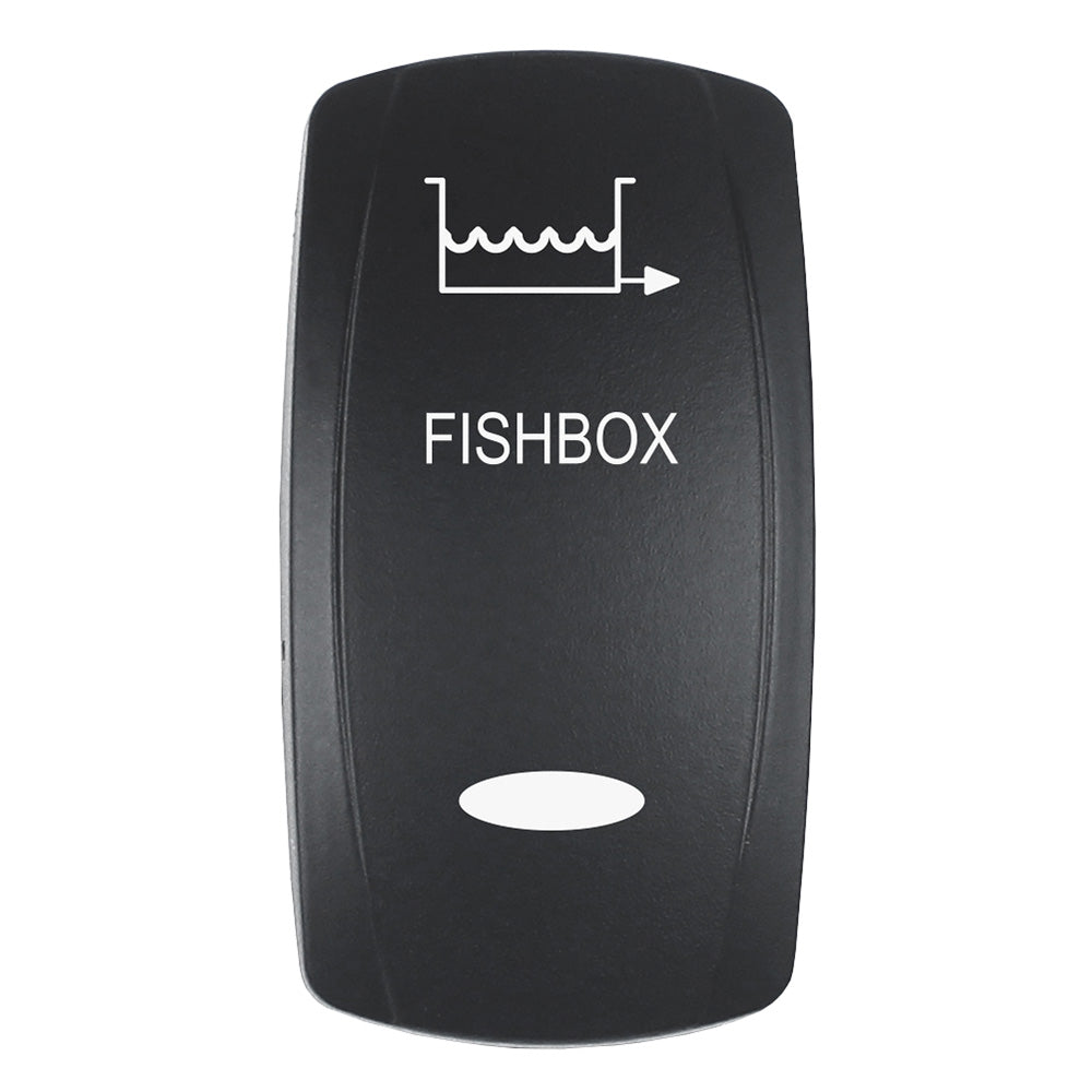 Pacer Actuator  FISHBOX fV Series Contura Switches  Black  Laser Etched TopBottom Light EV2LEFBX