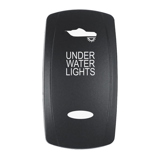 Pacer Actuator  UNDER WATER LIGHTS fV Series Contura Switches  Black  Laser Etched TopBottom Light EV2LEUW