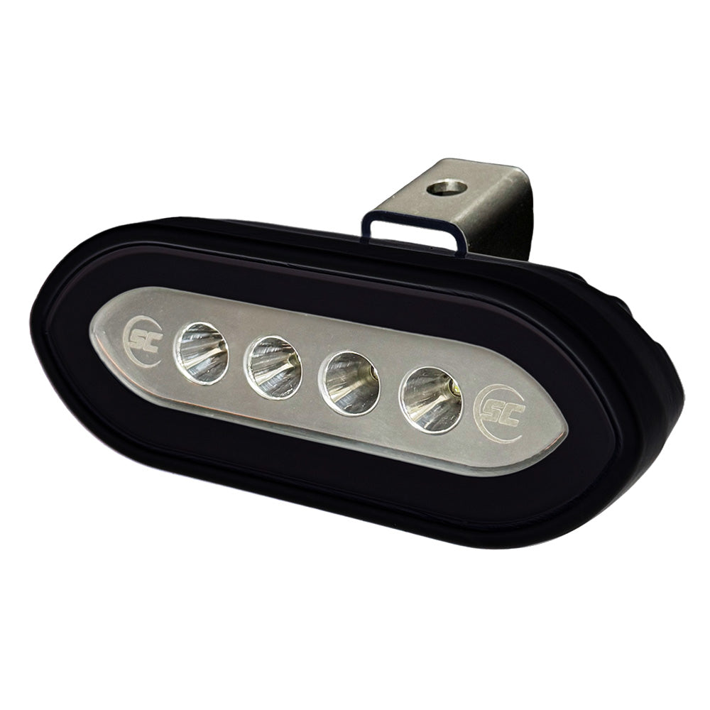 ShadowCaster Bracket Mount Spreader Light  Black Housing  White SCMSLB4XGWBK