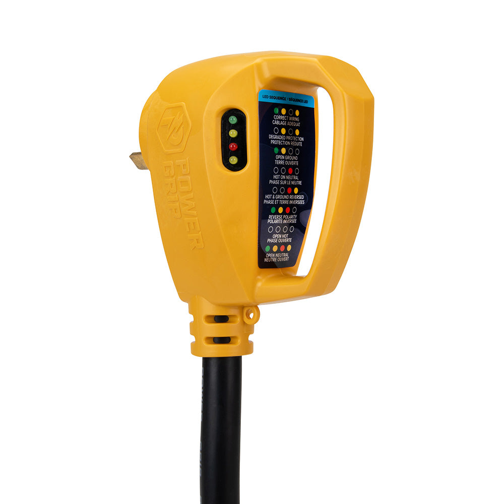 Camco Power Grip RV 18 30Amp Circuit Analyzer Dogbone  Integrated Surge Protection 55460