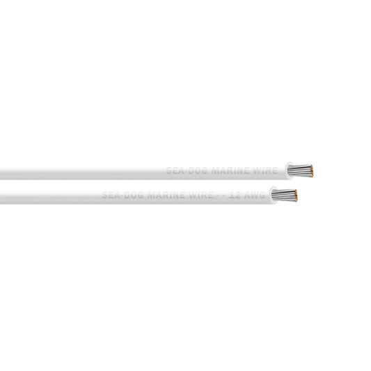 SeaDog 12 AWG White Primary Wire  25 8012050