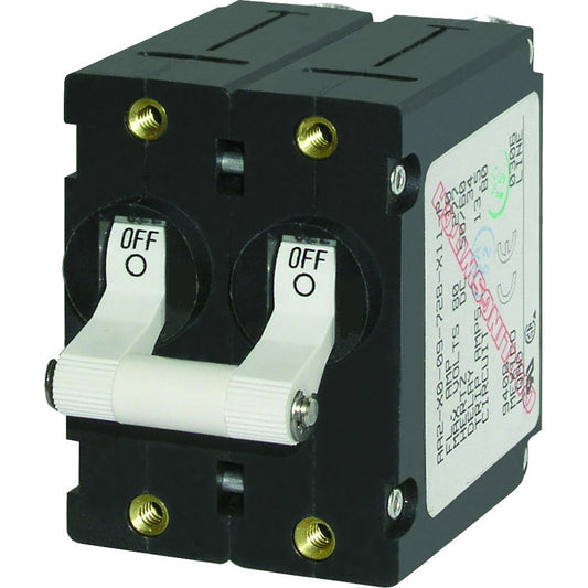 Blue Sea 7240 ASeries Double Pole Toggle  40AMP  White 7240