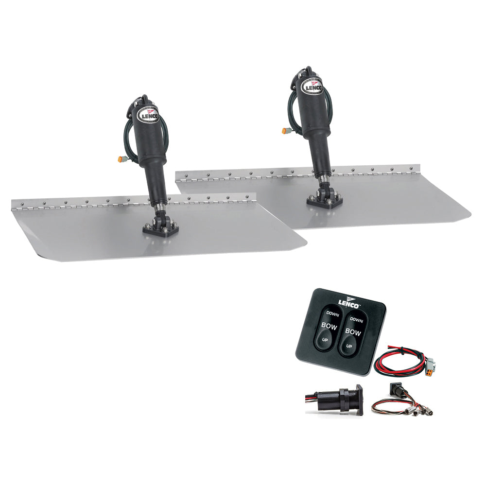 Lenco 12 x 18 Standard Trim Tab Kit wStandard Tactile Switch Kit 12V TT12X18