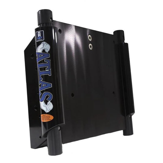 TH Marine ATLAS 12 Set Back Hydraulic Jack Plate  Gloss Black Anodized AHJ12VBDP